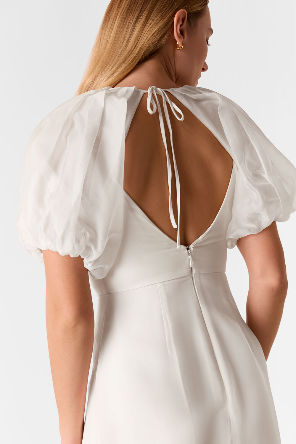 Ivory Sabrina Silk Wedding Dress